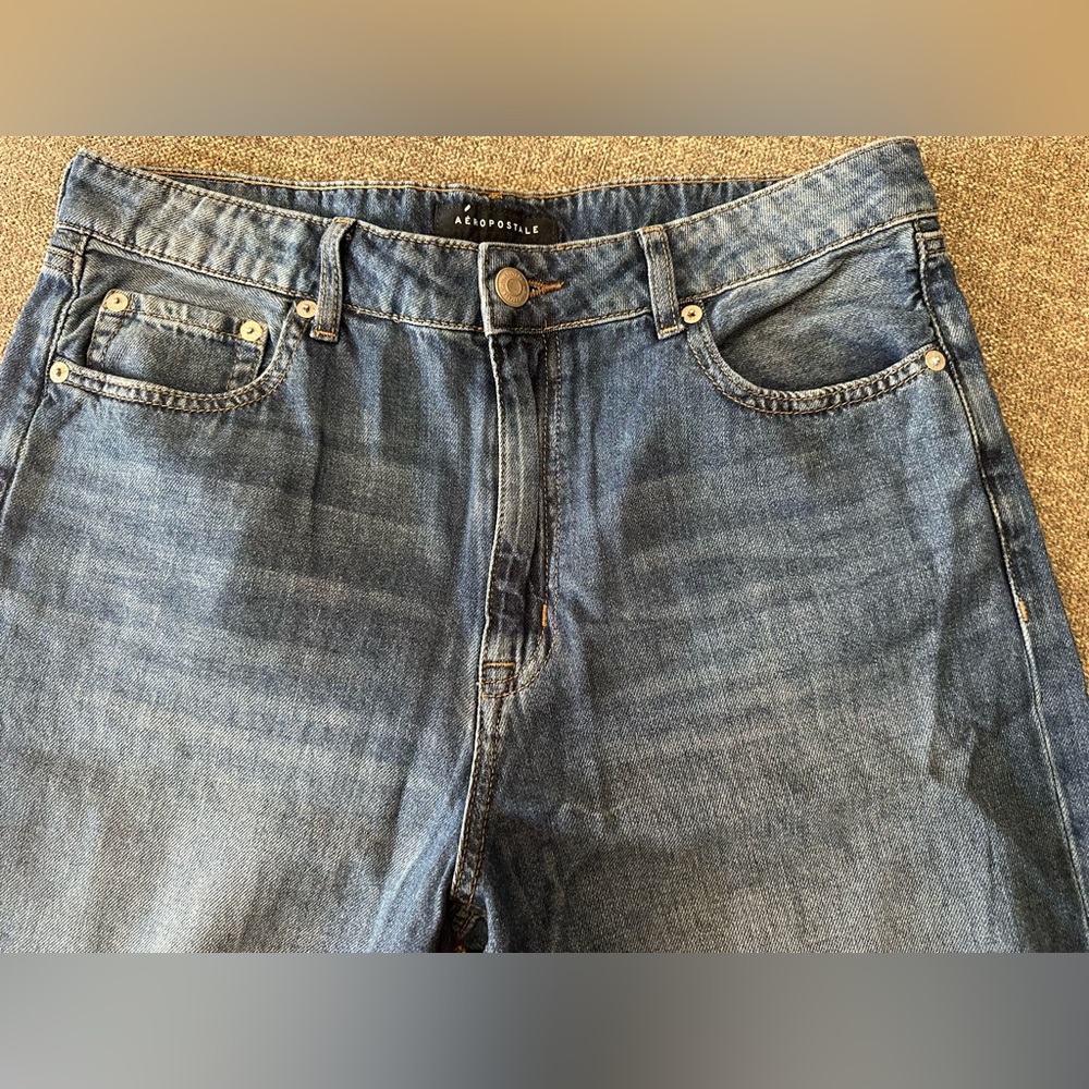 Aeropostale Women’s Jeans Size 12 High Rise Wide Leg Pre-owned - Picture 2 of 10